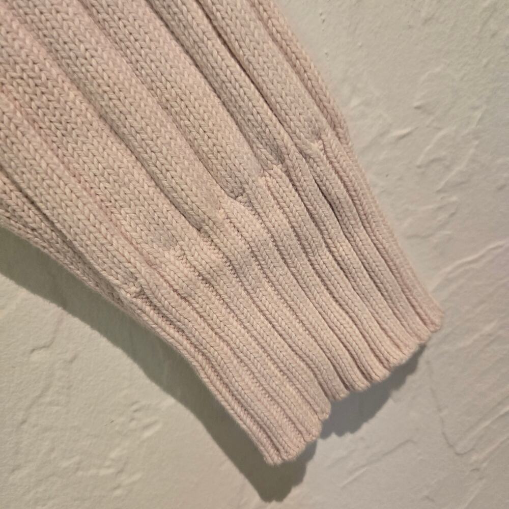 COS Oversized Chunky Cotton Knit Sweater M Tan Boxy Ribbed Pullover Scandi - Picture 5 of 7